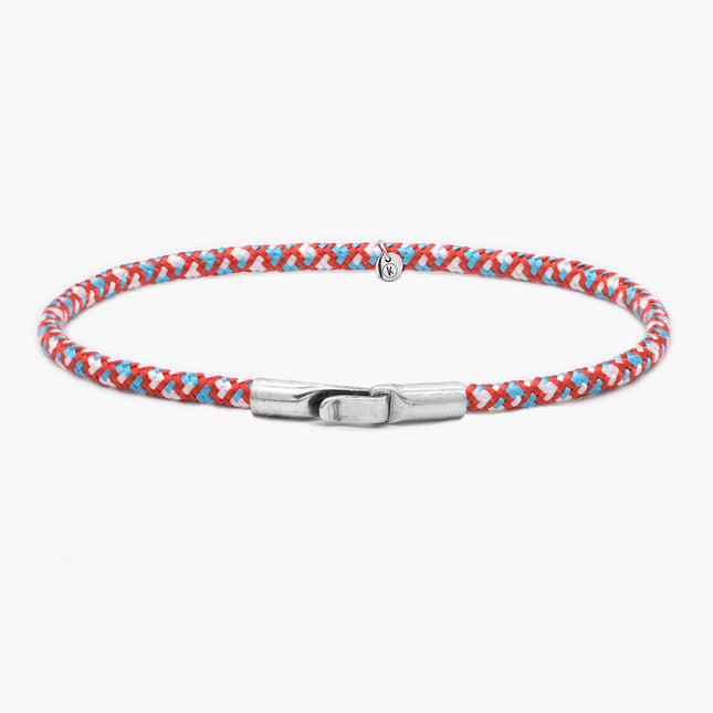 3m Sailing Cord Bracelet With Sterling Silver Clasp (Multicolors)-Bracelet-Kompsós