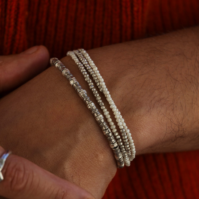4mm " Bayu" Silver Bracelet-Kompsós