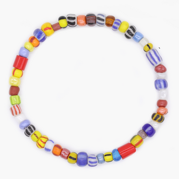 4mm Stretchy Bracelet With Assorted Glass Beads-Bracelet-Kompsós