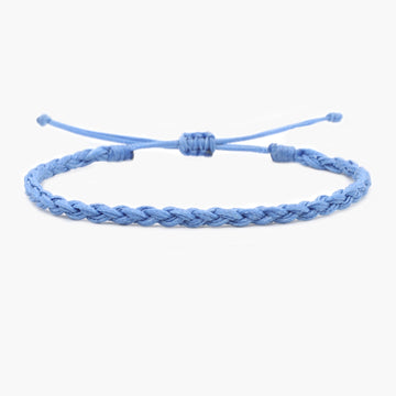 Adjustable Mini Braided Bracelet (Light Blue)-Bracelet-Kompsós