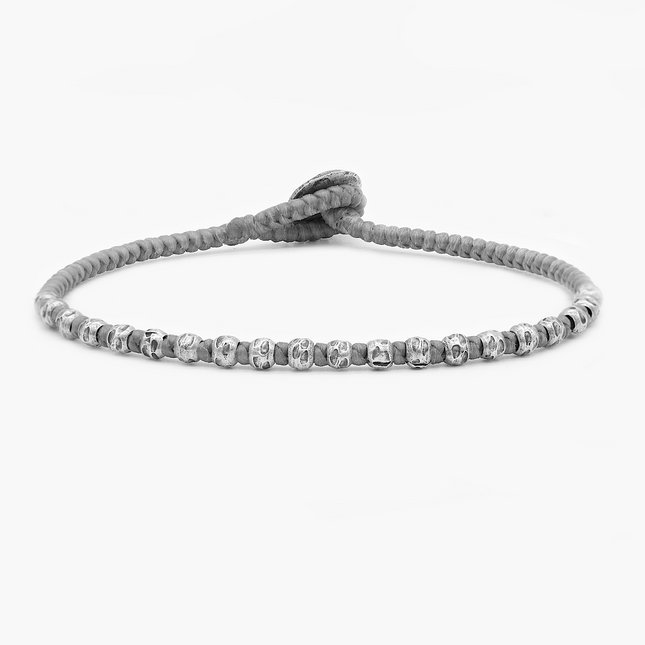 Braided "Kamasan" Silver Bracelet (Grey)-Jewelry-Kompsós