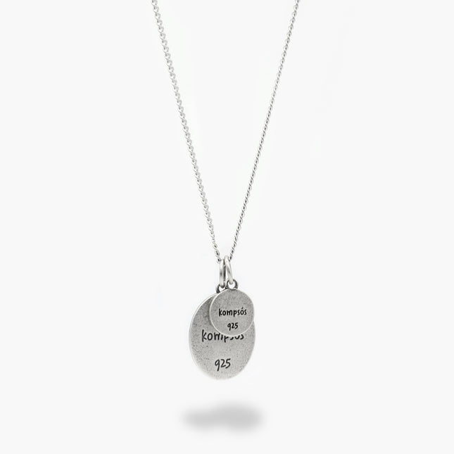 "Dum Vita Est - Spes Est" Flying Angel Silver Necklace-Necklace-Kompsós