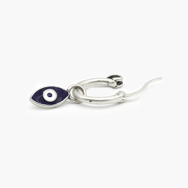 Enamelled Evil Eye Sterling Silver Earring-Earring-Kompsós