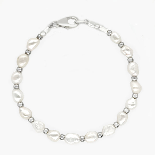 Freshwater Pearl Silver Bracelet-Jewelry-Kompsós