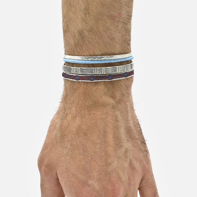 Hand-forged "Apache" Silver Bangle-Jewelry-Kompsós