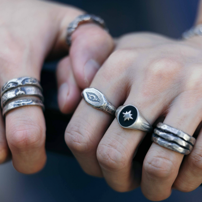 Hand-forged Sterling Silver Ring-Ring-Kompsós