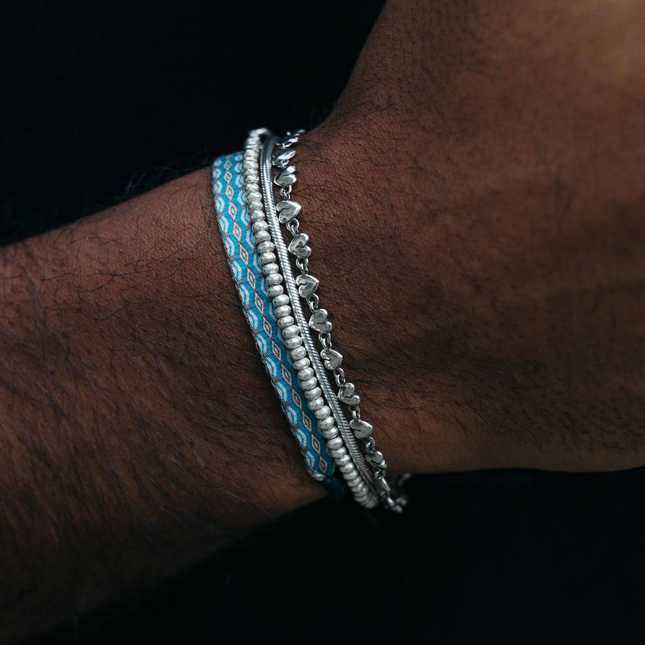 Heartbreak Sterling Silver Chain Bracelet-Kompsós