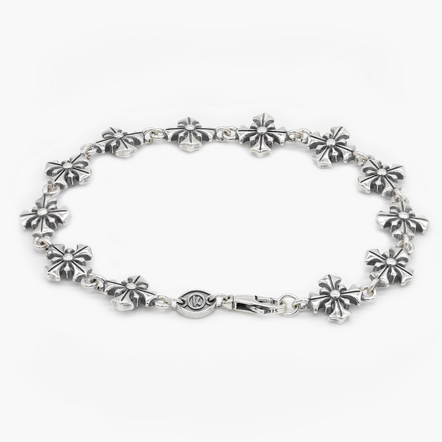 Maxi Patonce Cross Sterling Silver Chain Bracelet-Kompsós