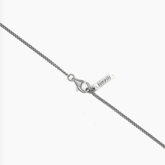Melted Sterling Silver With Freshwater Pearl Necklace-Necklace-Kompsós