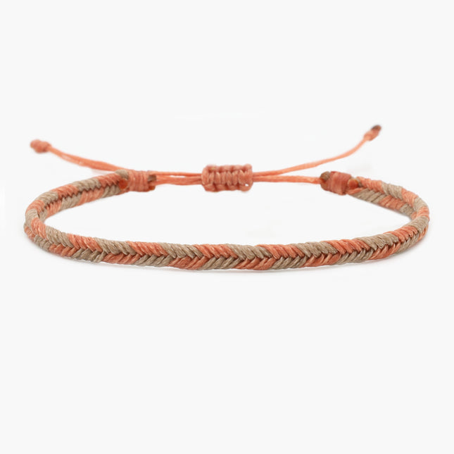 Mini Braided "Java" Bracelet (Coral)-Jewelry-Kompsós