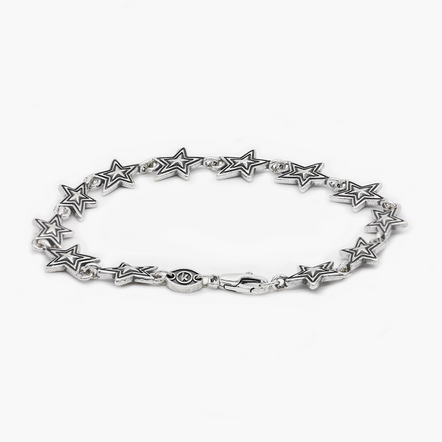Multi Shooting Star Sterling Silver Chain Bracelet-Bracelet-Kompsós