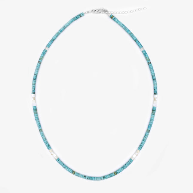 Necklace With Arizona Turquoise Beads-Necklace-Kompsós