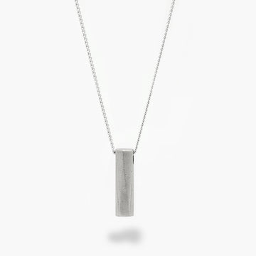 Sterling Silver Cylinder Necklace-Kompsós