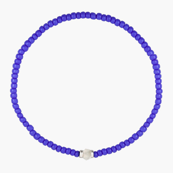 2mm Beads Dandy Bracelet (Matte Black/Blue) - Kompsós