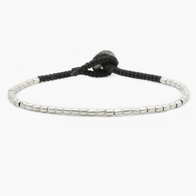 3mm Braided "Sumi" Silver Bracelet-Kompsós