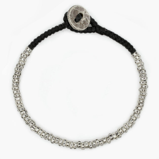 4mm Braided "Bachata" Silver Bracelet-Kompsós