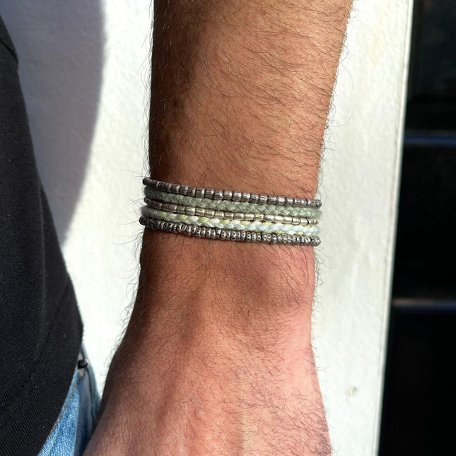 4mm Braided "Sumba" Silver Bracelet-Kompsós