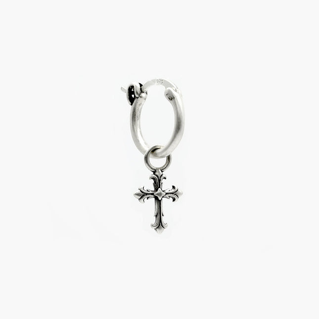 Cross Sterling Silver Earring-Earring-Kompsós