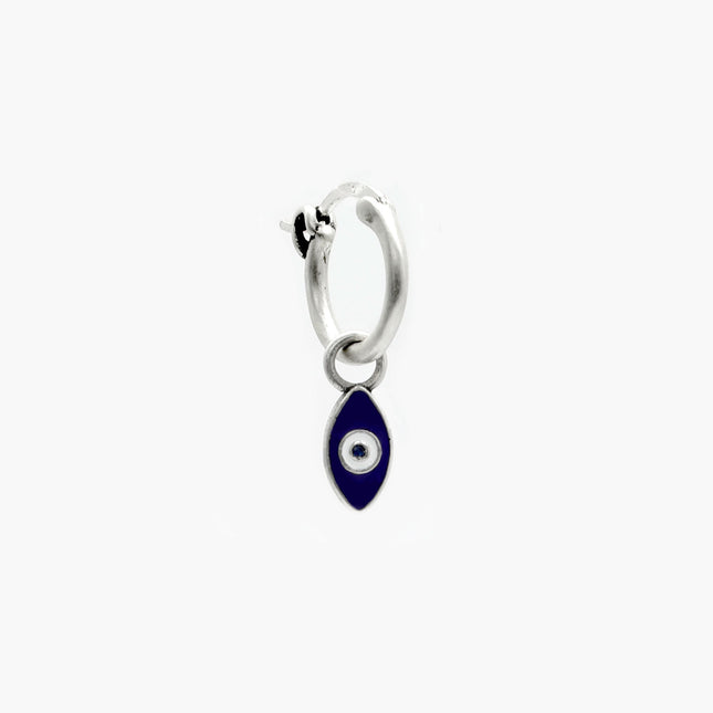 Enamelled Evil Eye Sterling Silver Earring-Earring-Kompsós