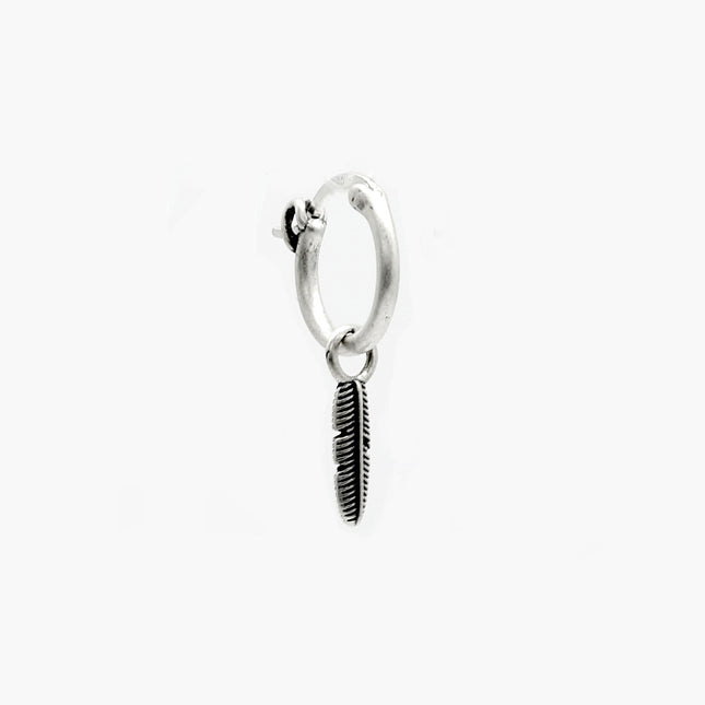 Feather Sterling Silver Earring-Earring-Kompsós