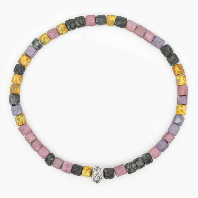 Glass Beads " Milos" Bracelet (Lavender)-Jewelry-Kompsós