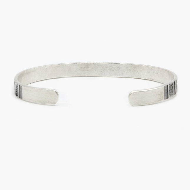 Hand-forged "Maya" Silver Bangle-Jewelry-Kompsós