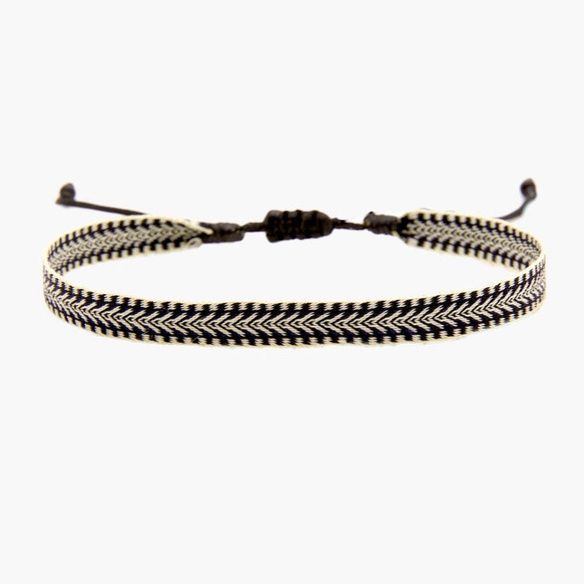 Handmade Purnama Bracelet (Black/Cream) - Kompsós