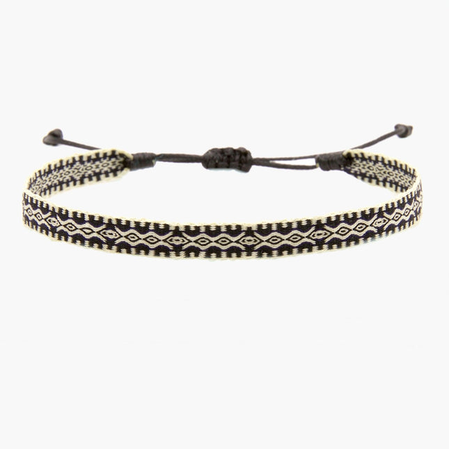 Handmade Purnama Bracelet (Cream/Black) - Kompsós