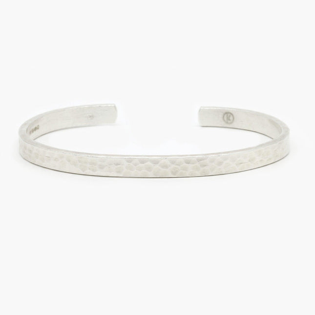 Maxi "Azulik" Hammered Silver Bangle-Kompsós