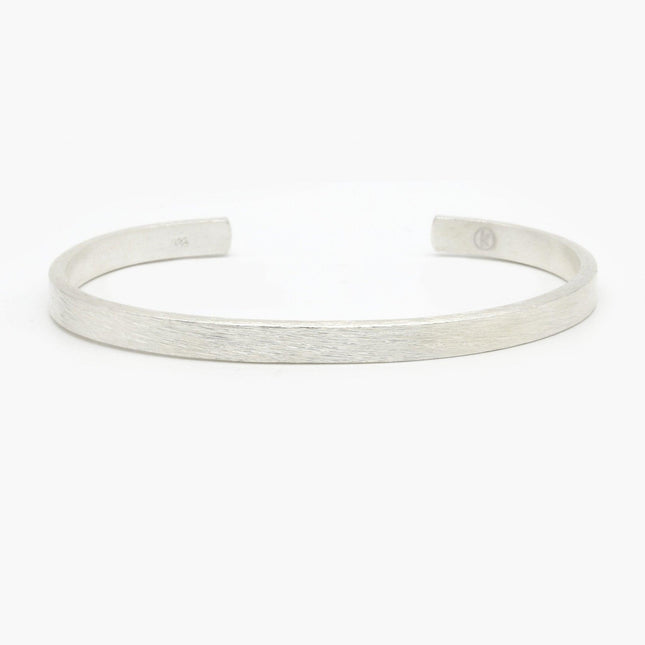 Maxi "Azulik" Polished Silver Bangle-Kompsós