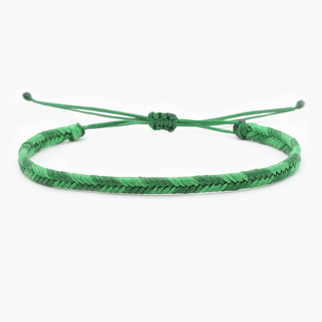Mini Braided "Java" Bracelet (Military Green)-Jewelry-Kompsós
