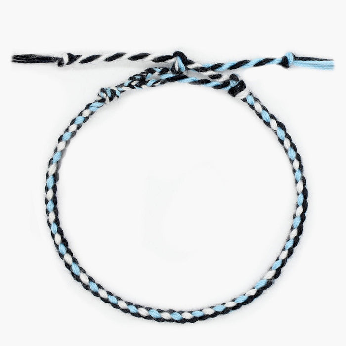 Pranayama Cotton Bracelet (Shade of Blue)-Kompsós