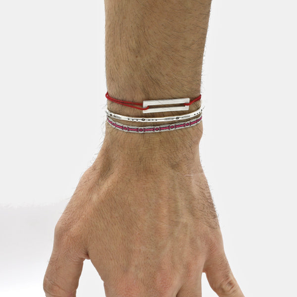 Men's Thin Silver Bracelet