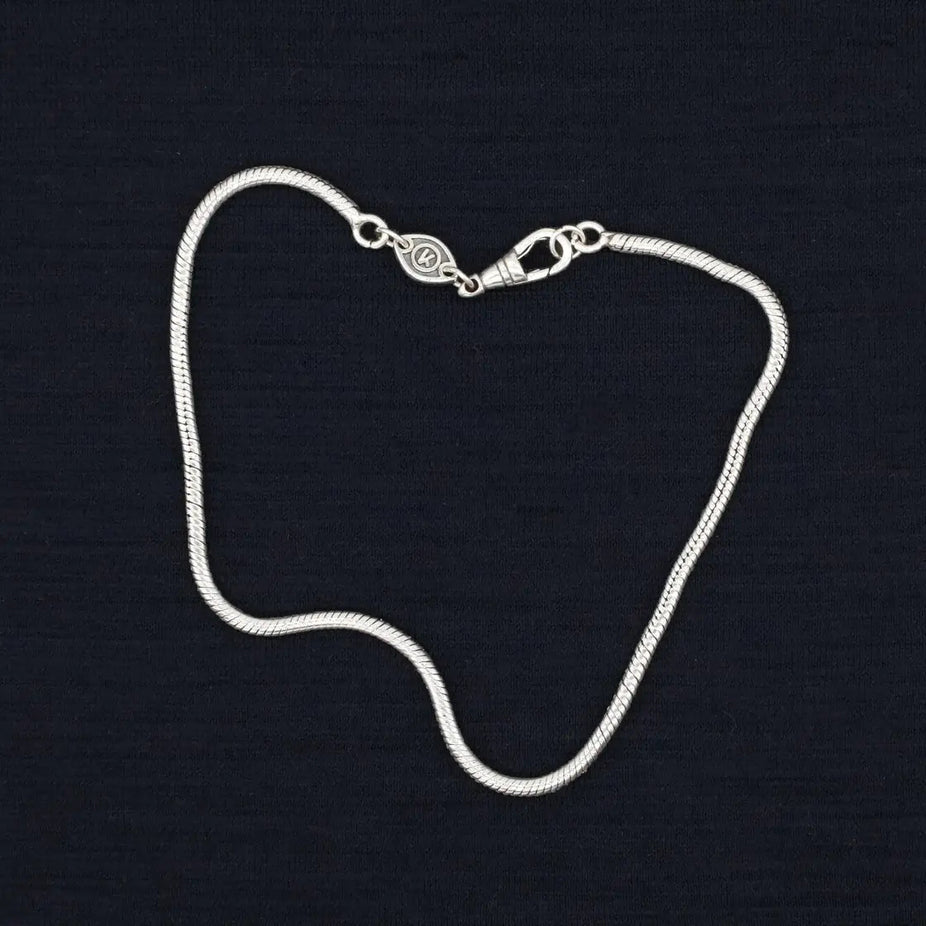 2.5mm Sterling Silver Snake Chain Bracelet-Jewelry-Kompsós