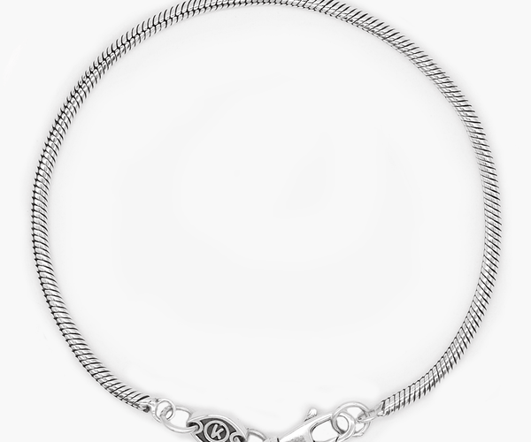 2.5mm Sterling Silver Snake Chain Bracelet | Kompsós