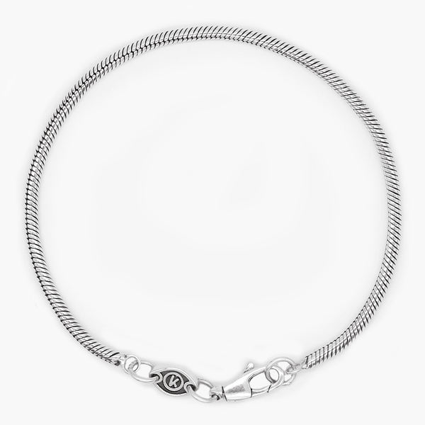 2.5mm Sterling Silver Snake Chain Bracelet | Kompsós