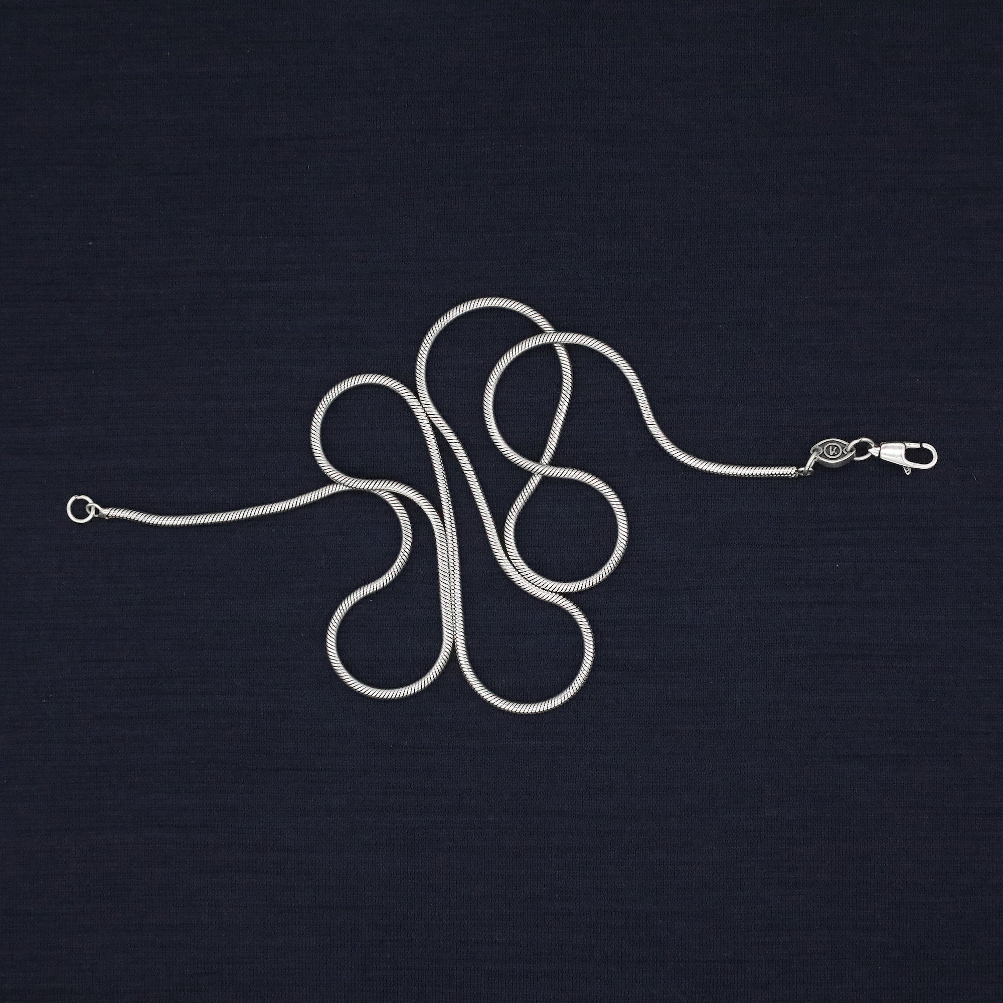2.5mm Sterling Silver Snake Chain Necklace-Necklace-Kompsós