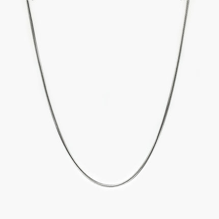 2.5mm Sterling Silver Snake Chain Necklace-Necklace-Kompsós