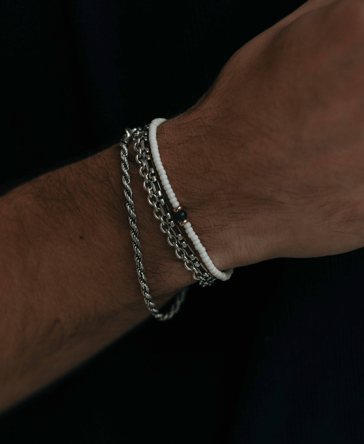 2mm Beads Dandy Bracelet (Cream)-Bracelet-Kompsós