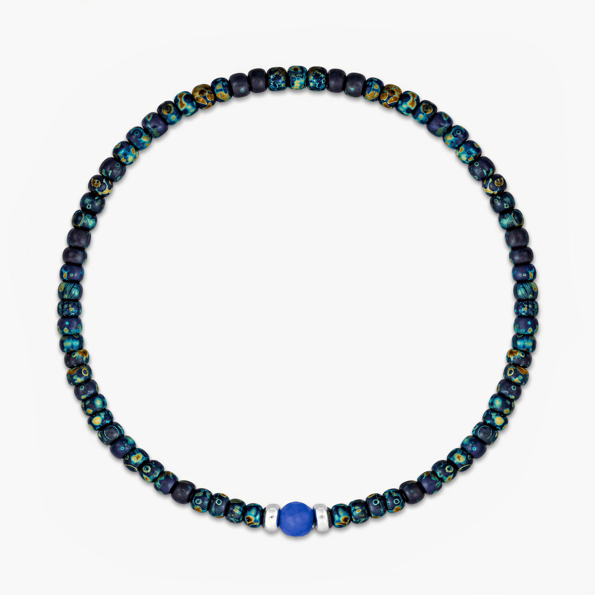 2mm Beads Dandy Bracelet (Dyed Blue)-Bracelet-Kompsós
