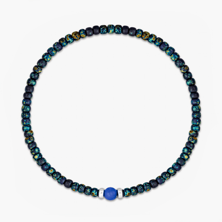 2mm Beads Dandy Bracelet (Dyed Blue)-Bracelet-Kompsós
