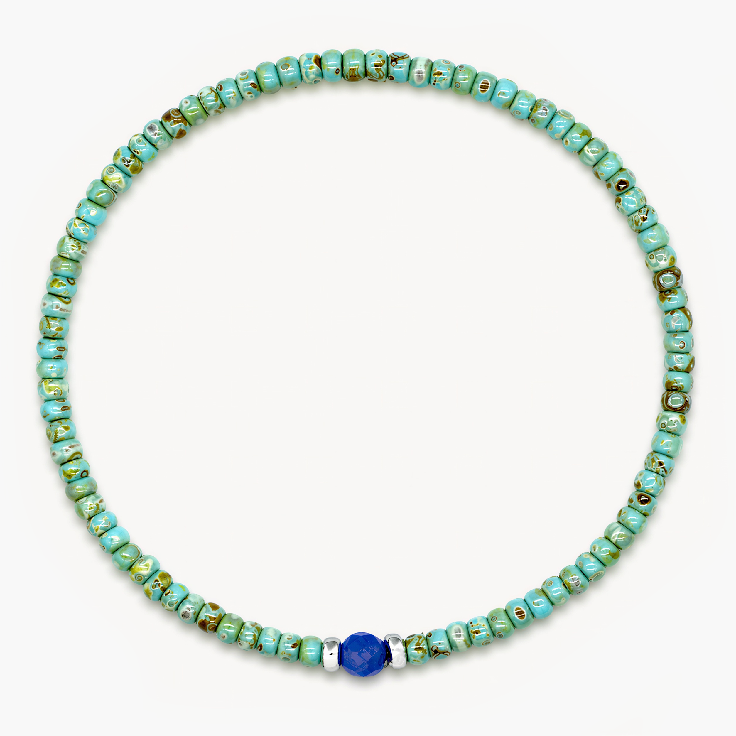 2mm Beads Dandy Bracelet (Dyed Turquoise)-Bracelet-Kompsós