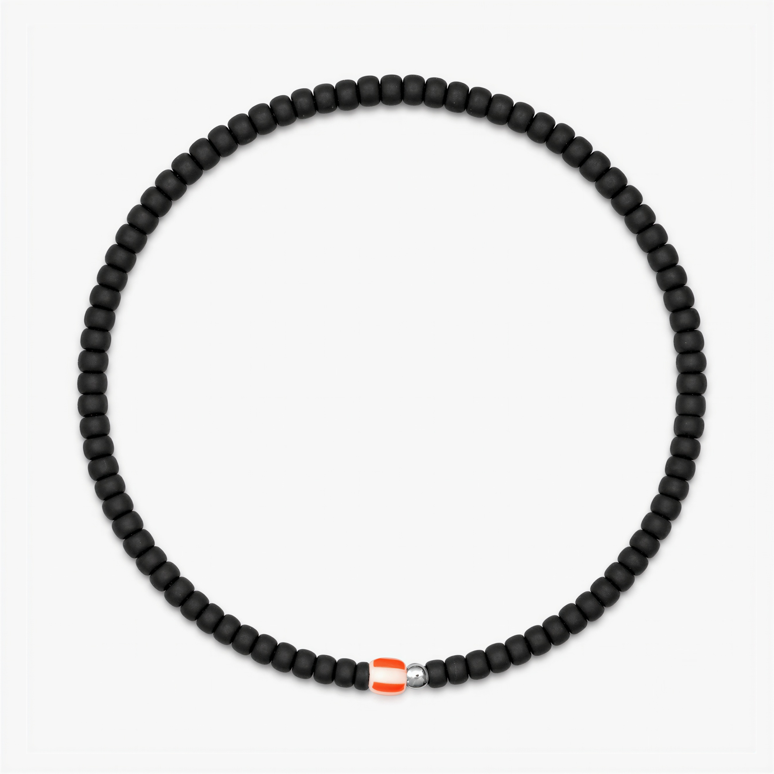 2mm Beads Dandy Bracelet (Matte Black/Red)-Bracelet-Kompsós