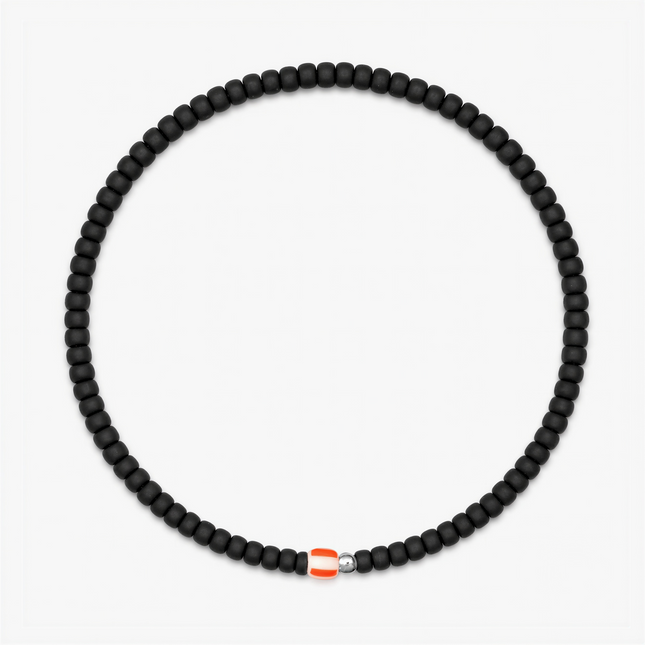 2mm Beads Dandy Bracelet (Matte Black/Red)-Bracelet-Kompsós