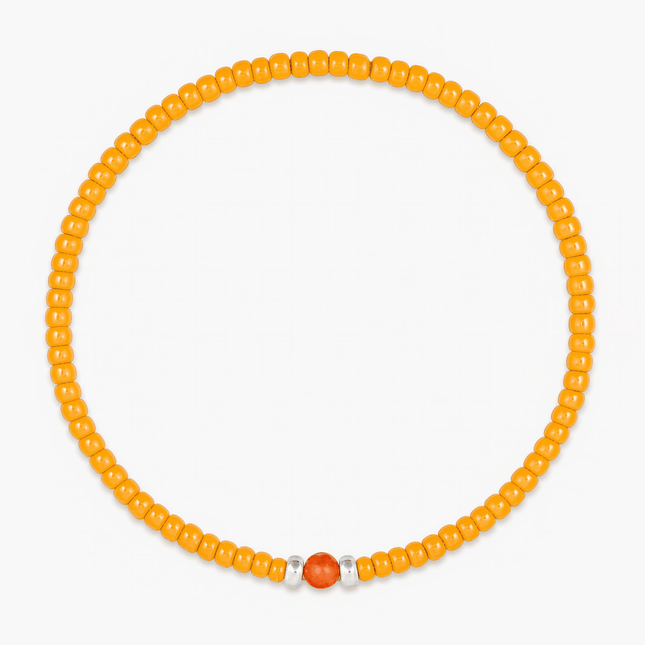2mm Beads Dandy Bracelet (Orange)-Bracelet-Kompsós