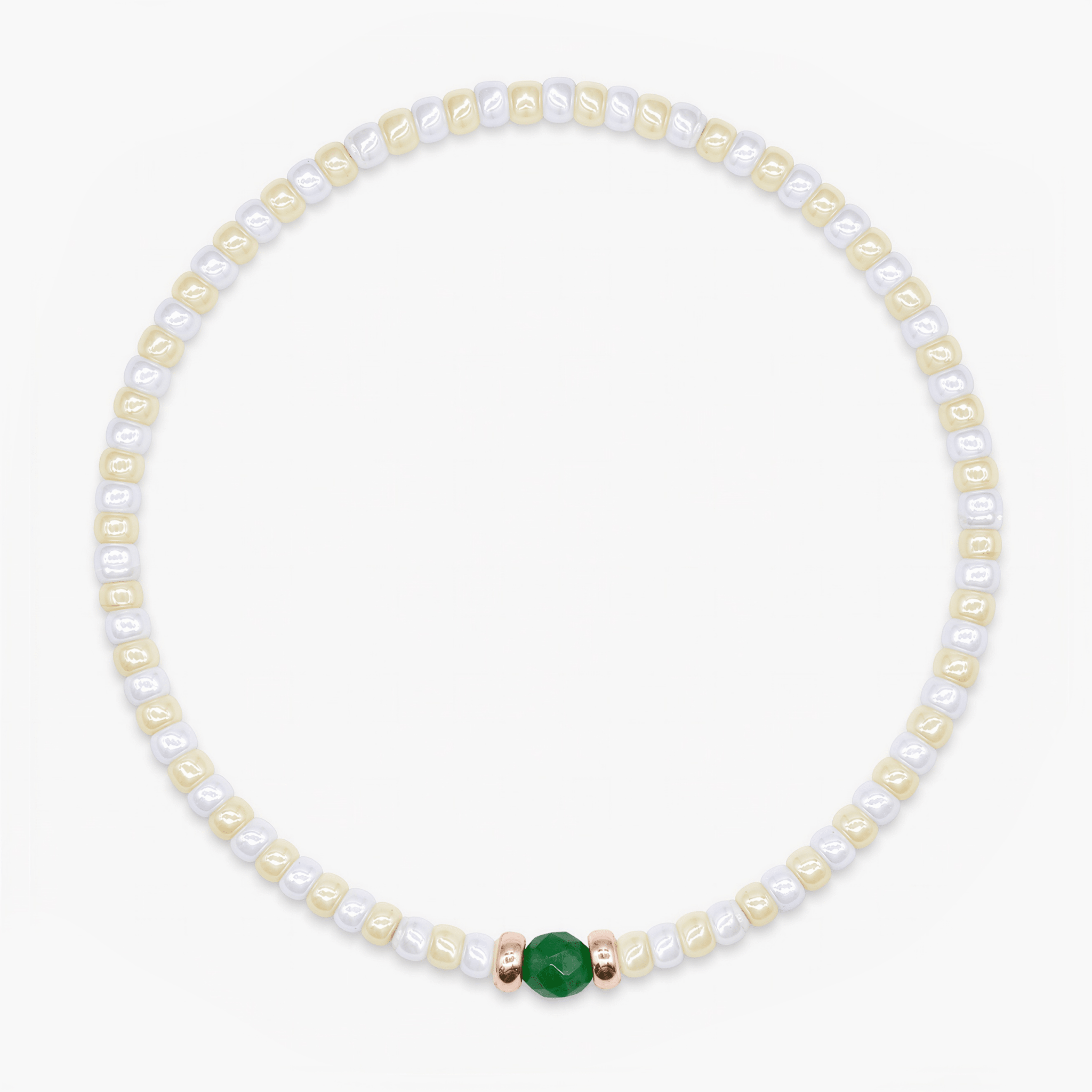 2mm Beads Dandy Bracelet (Pearl/Light Blue)-Bracelet-Kompsós