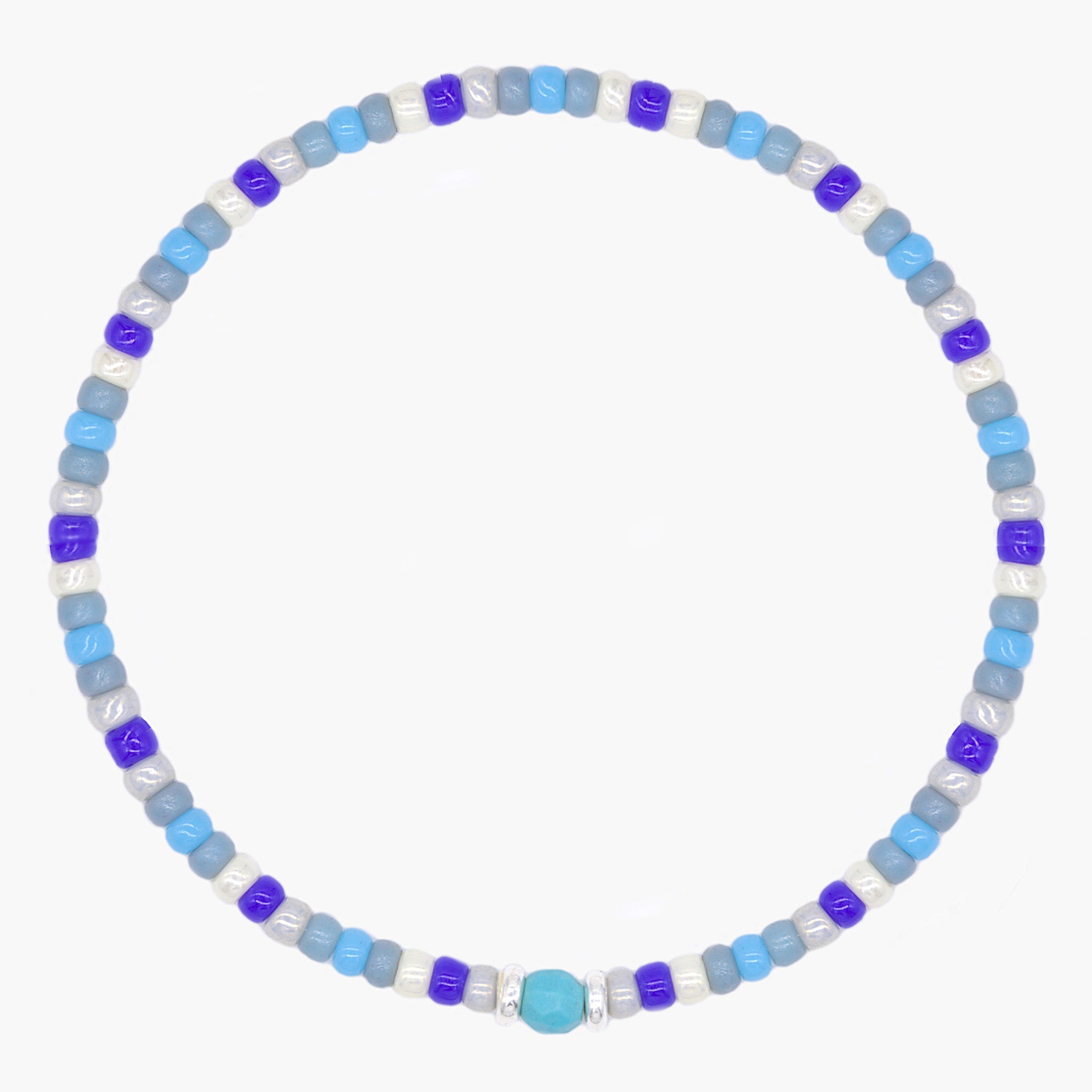 2mm Beads Dandy Bracelet (Shade Of Blue)-Bracelet-Kompsós