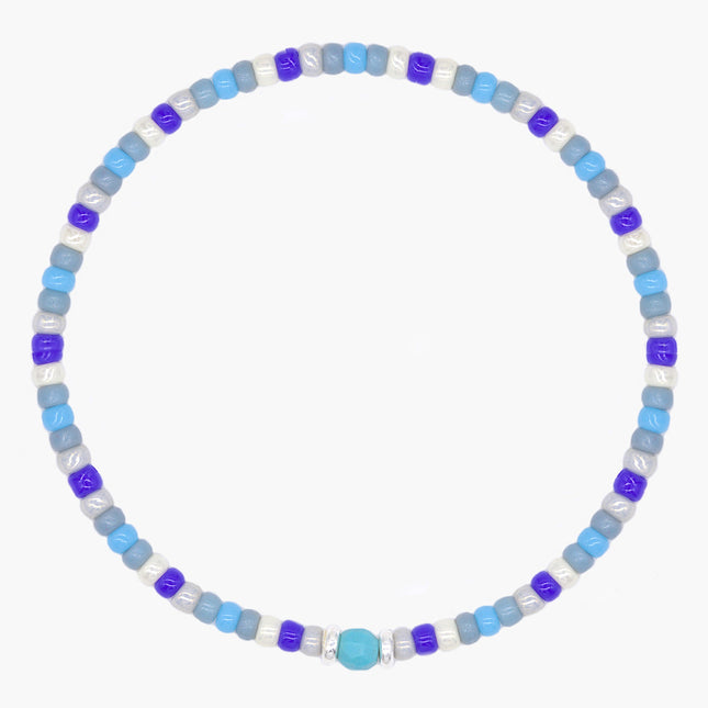 2mm Beads Dandy Bracelet (Shade Of Blue)-Bracelet-Kompsós