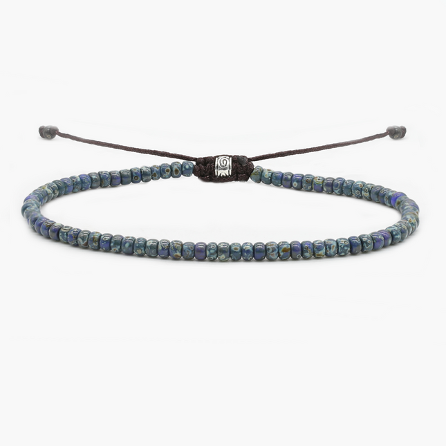 2mm Glass Beads Bracelet (Dyed blue)-Kompsós