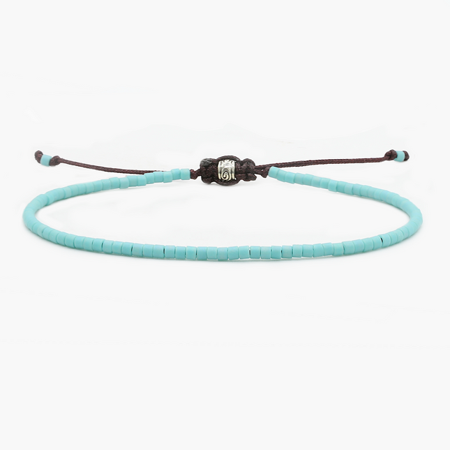 2mm Miyuki Adjustable Bracelet (Turquoise)-Kompsós